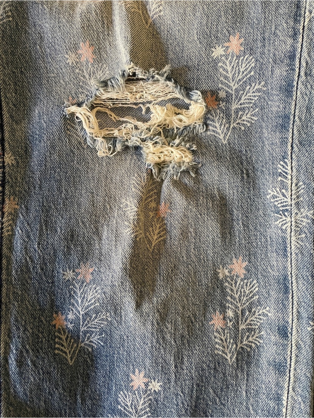 Pilcro Anthropologie The Painters Floral Denim Overalls Size 29 - Picture 10 of 10